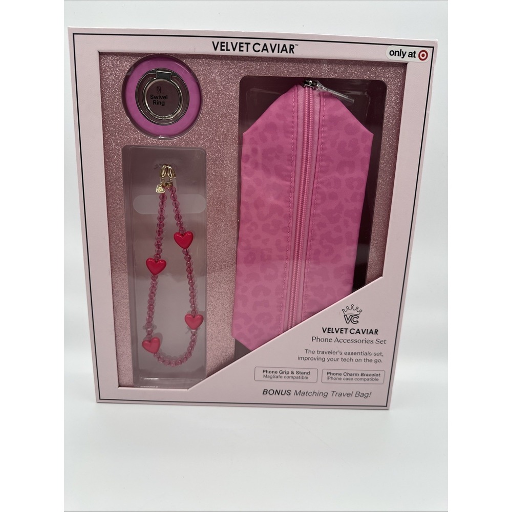 Velvet Caviar Travel Bag - Hot Pink Leopard - Magsafe Compatible